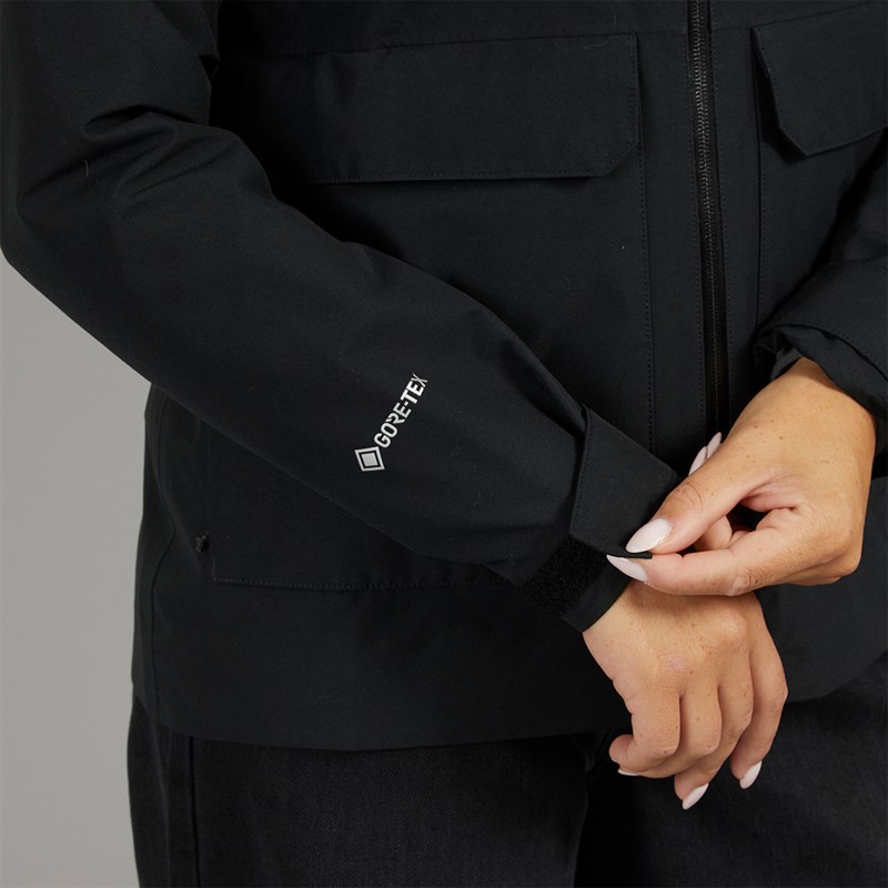 Berghaus Womens Highraise Gore-Tex® Waterproof Hooded Jacket Black/Black