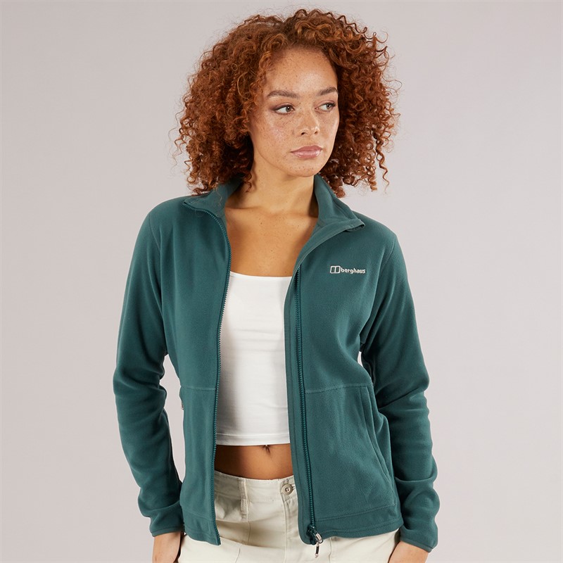 Berghaus Womens Prism 2.0 Micro Full Zip Interactive Fleece Dark Green/Dark Green