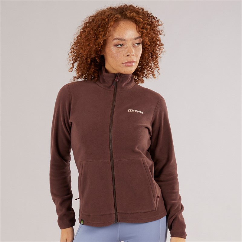 Berghaus Womens Prism 2.0 Micro Full Zip Interactive Fleece Brown/Brown - Size 12