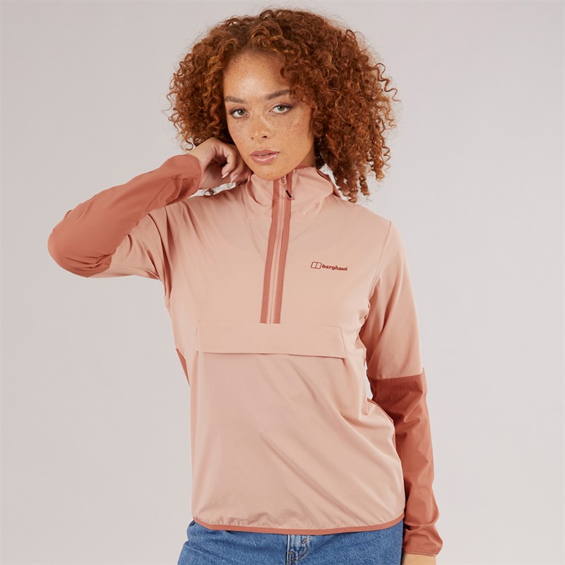 Berghaus Womens Wandermoor Wind Resistant Smock Jacket Pink/Pink