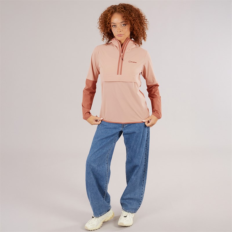 Berghaus Womens Wandermoor Wind Resistant Smock Jacket Pink/Pink