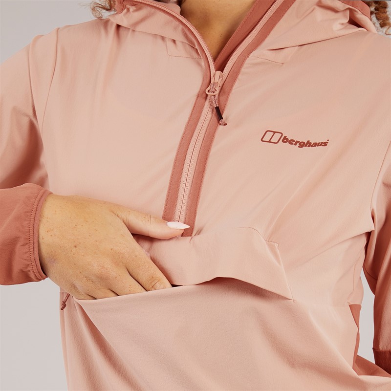 Berghaus Womens Wandermoor Wind Resistant Smock Jacket Pink/Pink