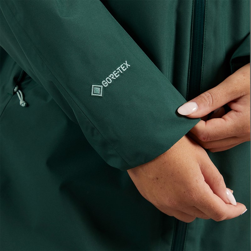 Berghaus Womens Ashberry Gore-Tex® Waterproof Long Hooded Jacket Dark Green/Dark Green