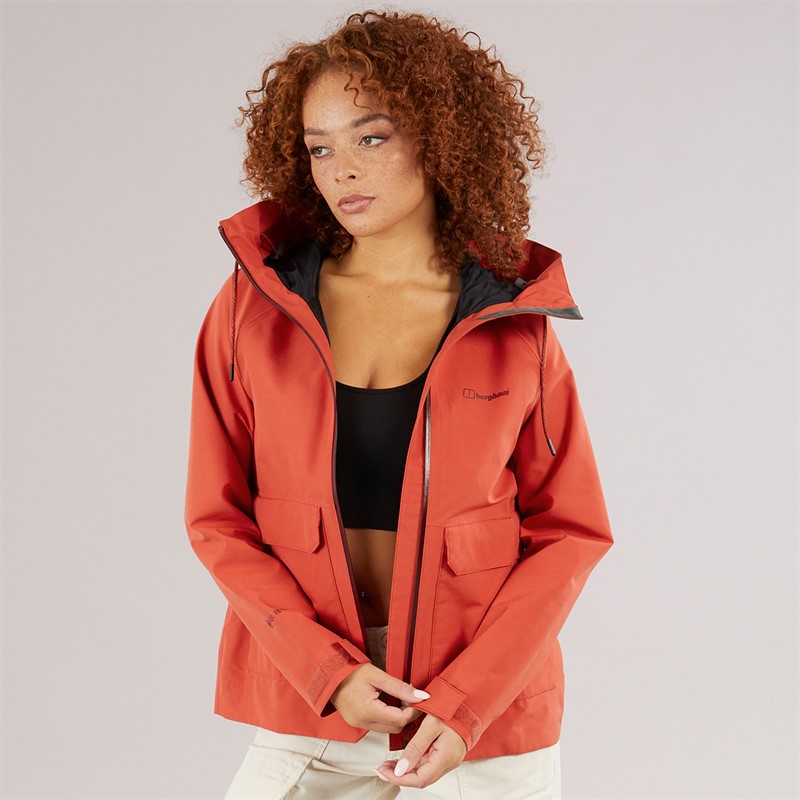 Berghaus Womens Highraise Gore-Tex® Waterproof Hooded Jacket Red