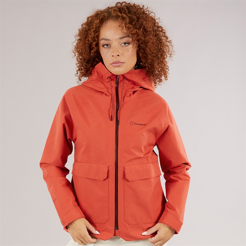 Berghaus Womens Highraise Gore-Tex® Waterproof Hooded Jacket Red