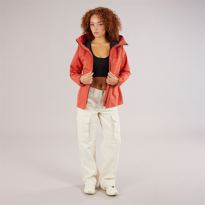 Berghaus Womens Highraise Gore-Tex® Waterproof Hooded Jacket Red