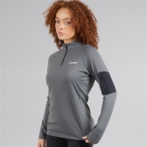 Berghaus Womens Tech Pocket 1/4 Zip Top Dark Grey/Dark Grey