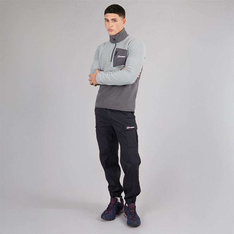 Berghaus Mens Urbism Poly Fleece 1/4 Zip Top Grey/Grey