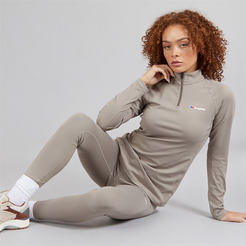 Berghaus Womens Tech 1/4 Zip Top Natural/Natural