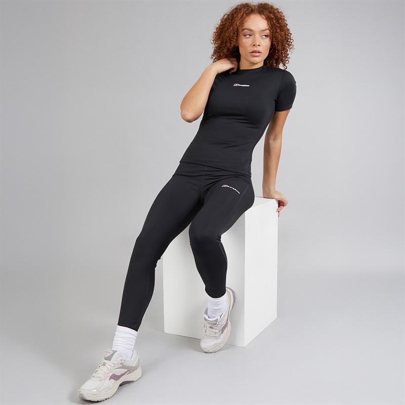 Berghaus Womens Fendrith Tech T-Shirt Black/Black