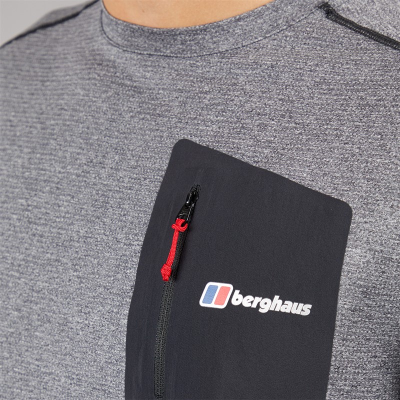 Berghaus Mens Sidley Pocket Tech T-Shirt Black/Black