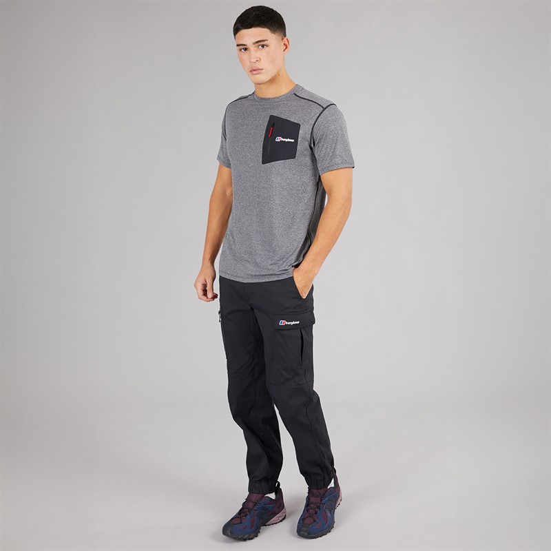 Berghaus Mens Sidley Pocket Tech T-Shirt Black/Black