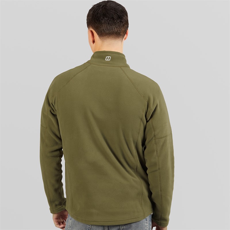 Berghaus Mens Bigby Half Zip Fleece Jacket Dark Green