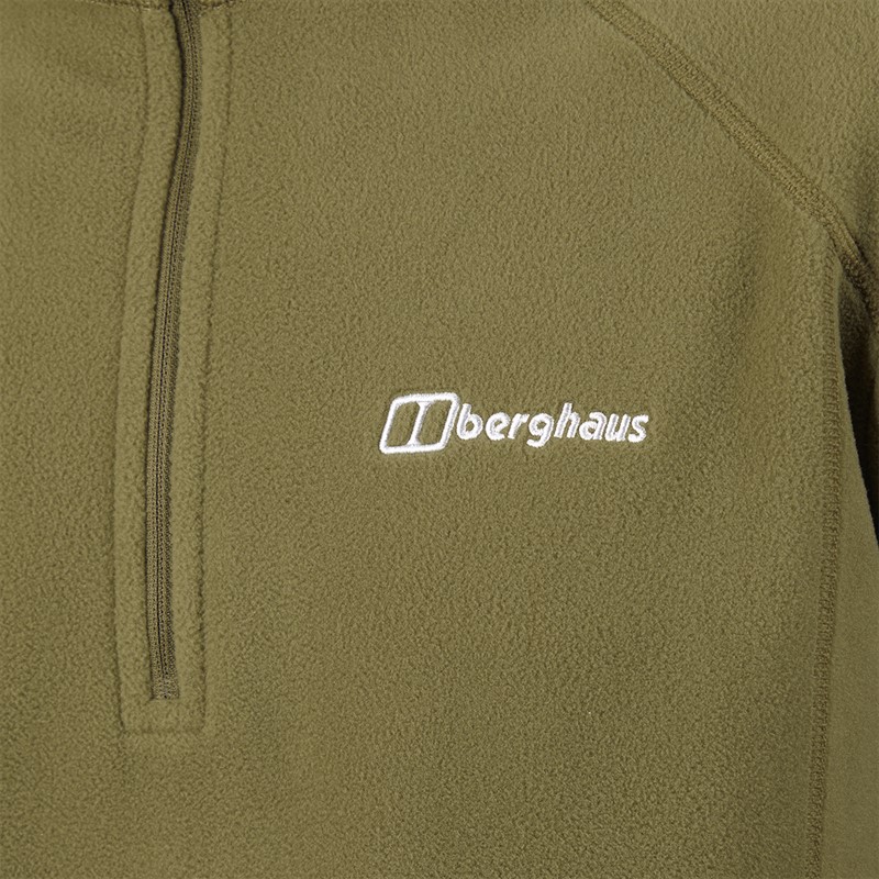 Berghaus Mens Bigby Half Zip Fleece Jacket Dark Green