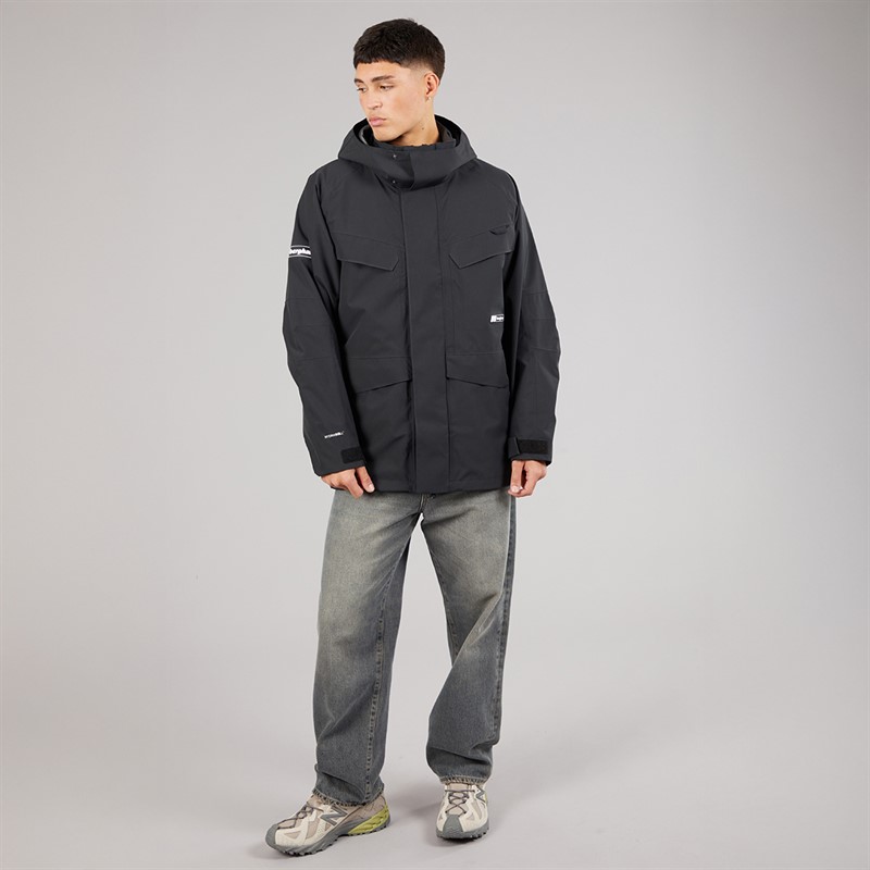 Berghaus Mens Volcanism Hydroshell Waterproof Parka Jacket Black