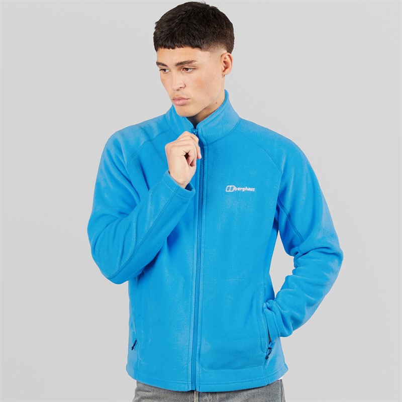 Berghaus Mens Asgarby Full Zip Fleece Jacket Light Blue