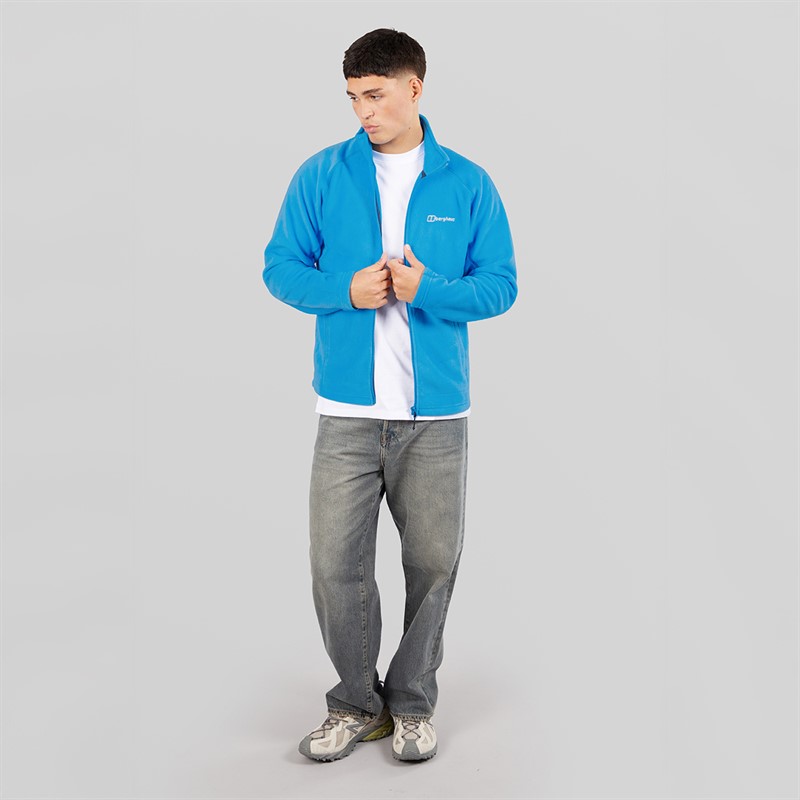 Berghaus Mens Asgarby Full Zip Fleece Jacket Light Blue