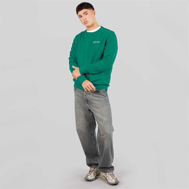 Berghaus Mens Logo Crew Sweatshirt Green