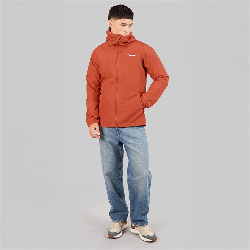 Berghaus Mens Deluge Pro 3.0 Hydroshell Waterproof Jacket Orange