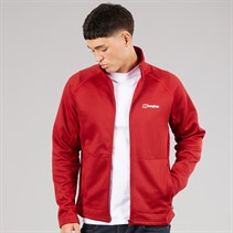 Berghaus Mens Bardney Full Zip Fleece Jacket Dark Red
