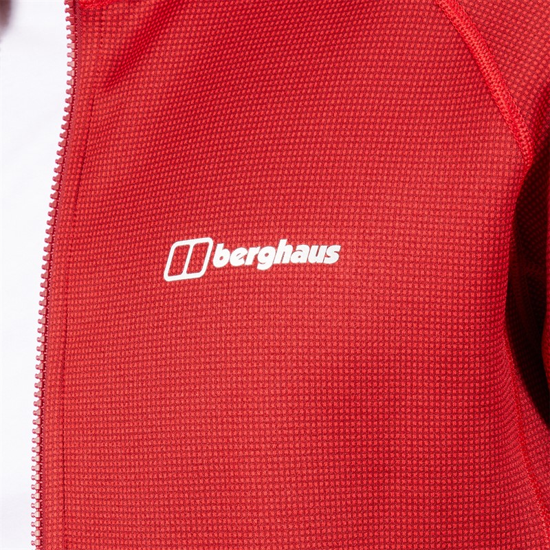 Berghaus Mens Bardney Full Zip Fleece Jacket Dark Red