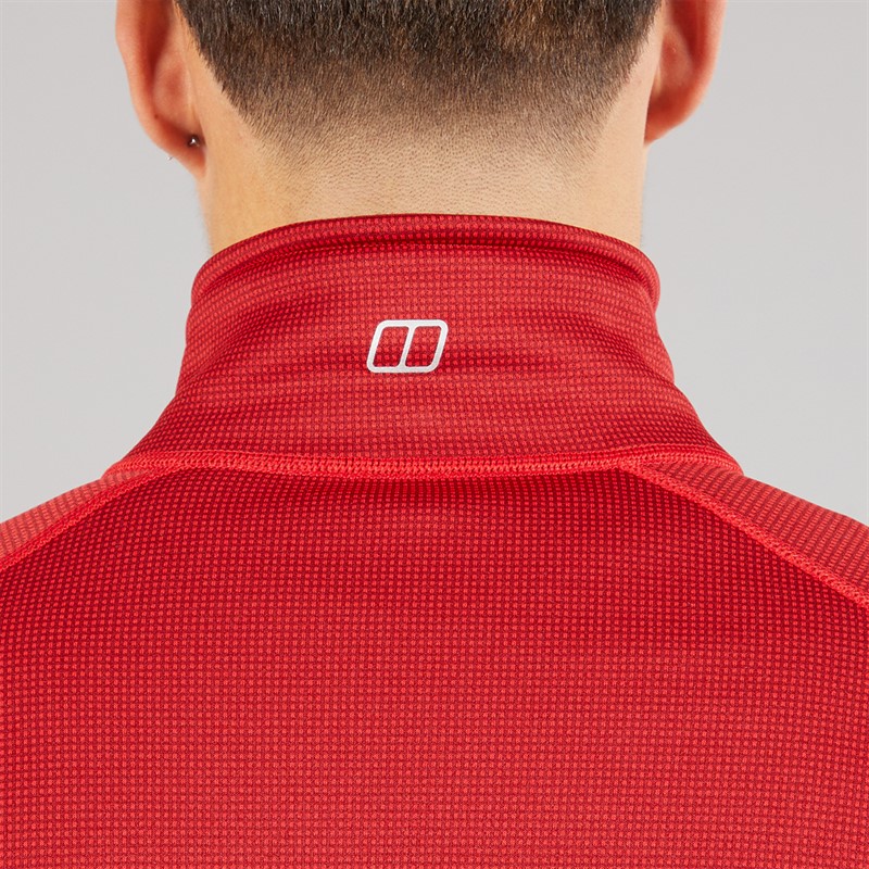 Berghaus Mens Bardney Full Zip Fleece Jacket Dark Red