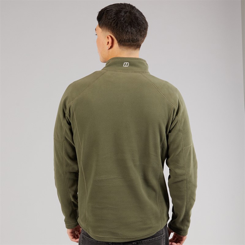 Berghaus Mens Bigby Half Zip Fleece Jacket Dark Green