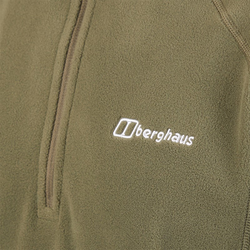 Berghaus Mens Bigby Half Zip Fleece Jacket Dark Green