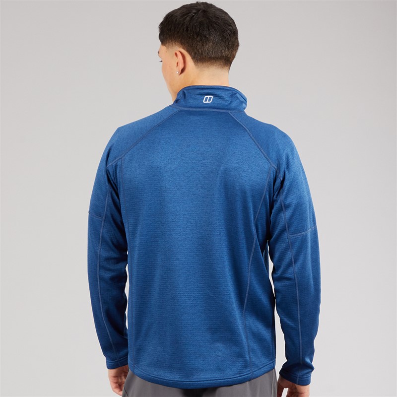 Berghaus Mens Beesby Half Zip Fleece Jacket Turquoise/Dark Blue