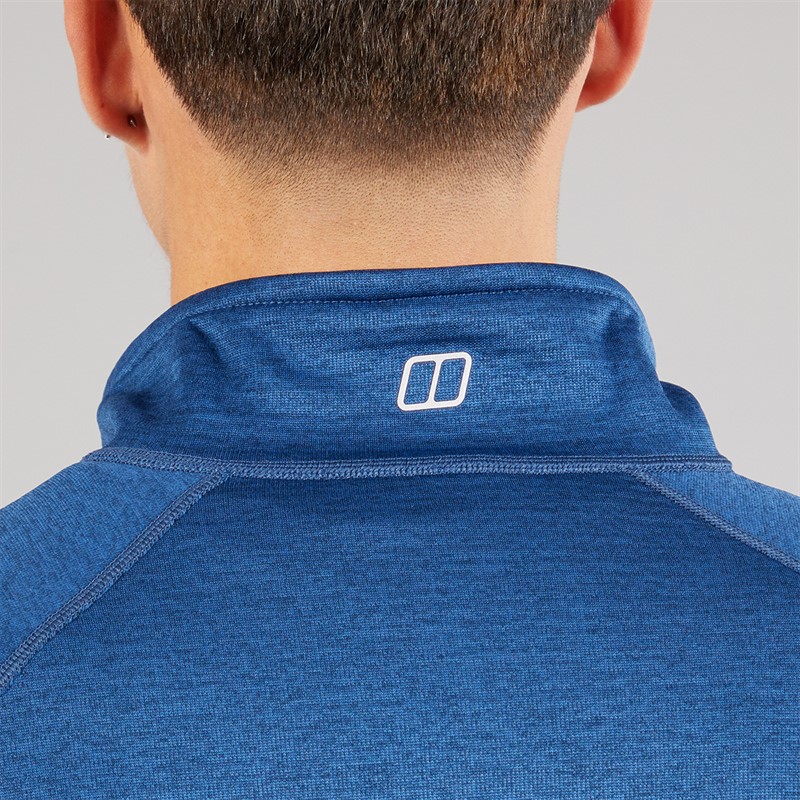 Berghaus Mens Beesby Half Zip Fleece Jacket Turquoise/Dark Blue