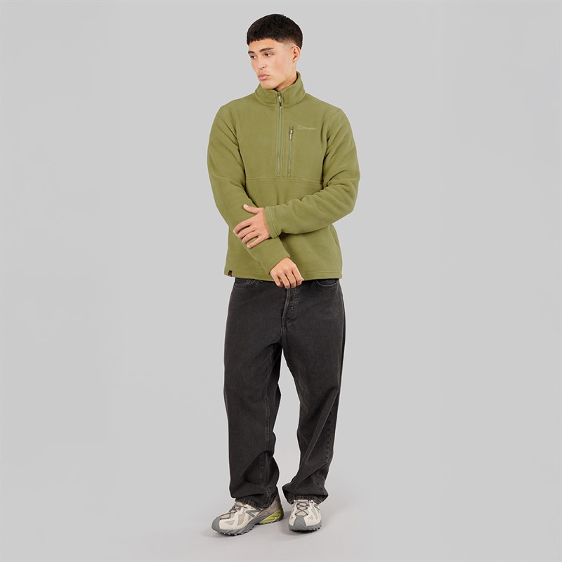 Berghaus Mens Prism Polartec Half Zip Fleece Green