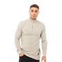 Bewley & Ritch Mens Split Funnel Neck Jumper Light Grey