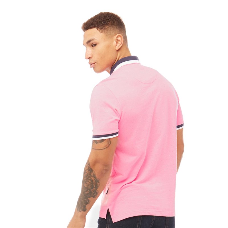 Bewley & Ritch Mens Chalk Polo Shirt Neon Pink