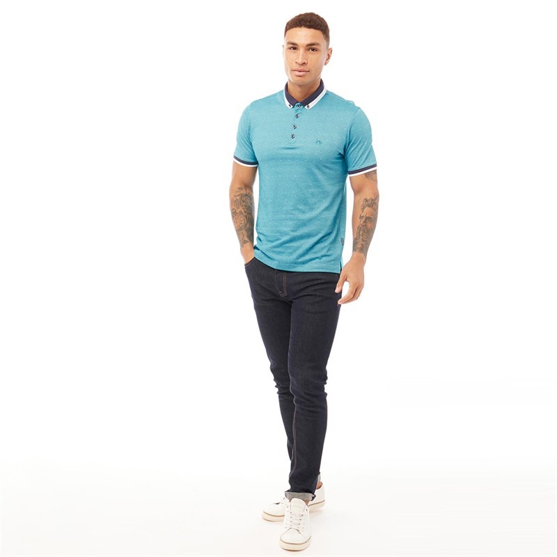 Bewley & Ritch Mens Chalk Polo Shirt Turquoise