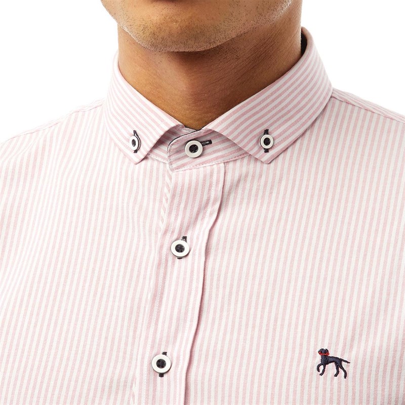 Bewley & Ritch Mens Bodd Long Sleeve Shirt White/Pink