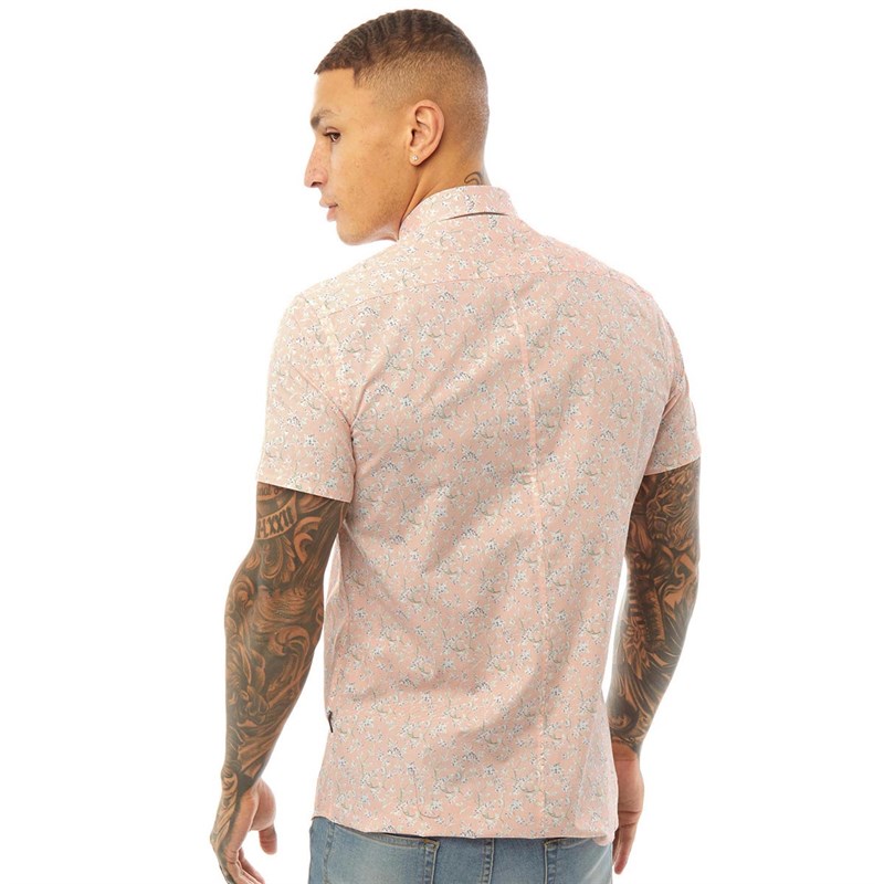 Bewley & Ritch Mens Elmo Short Sleeve Shirt Orange