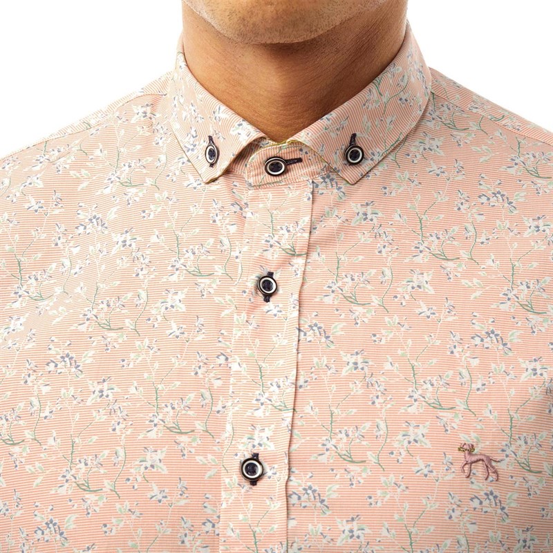 Bewley & Ritch Mens Elmo Short Sleeve Shirt Orange