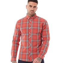 Bewley & Ritch Mens Buford Long Sleeve Shirt Red Check
