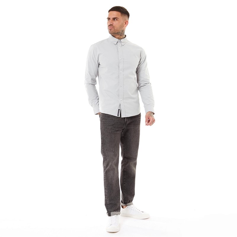 Bewley & Ritch Mens Ervin Long Sleeve Shirt Light Grey