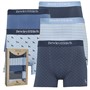 Bewley & Ritch Mens Mirador Five Pack Boxer Shorts Blue Mix