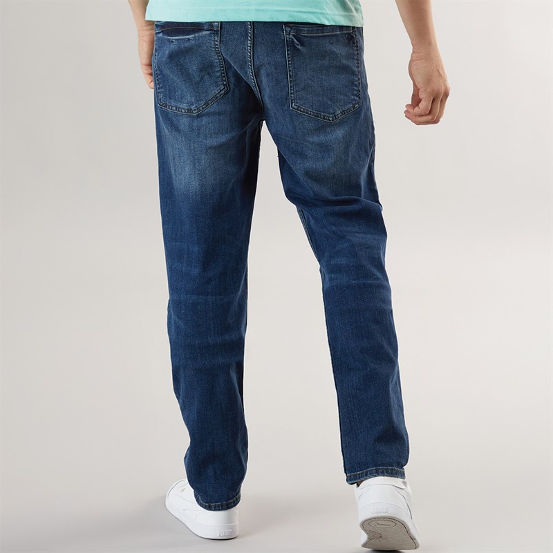 Bewley & Ritch Mens Abingdon Slim Fit Jeans Dark Wash