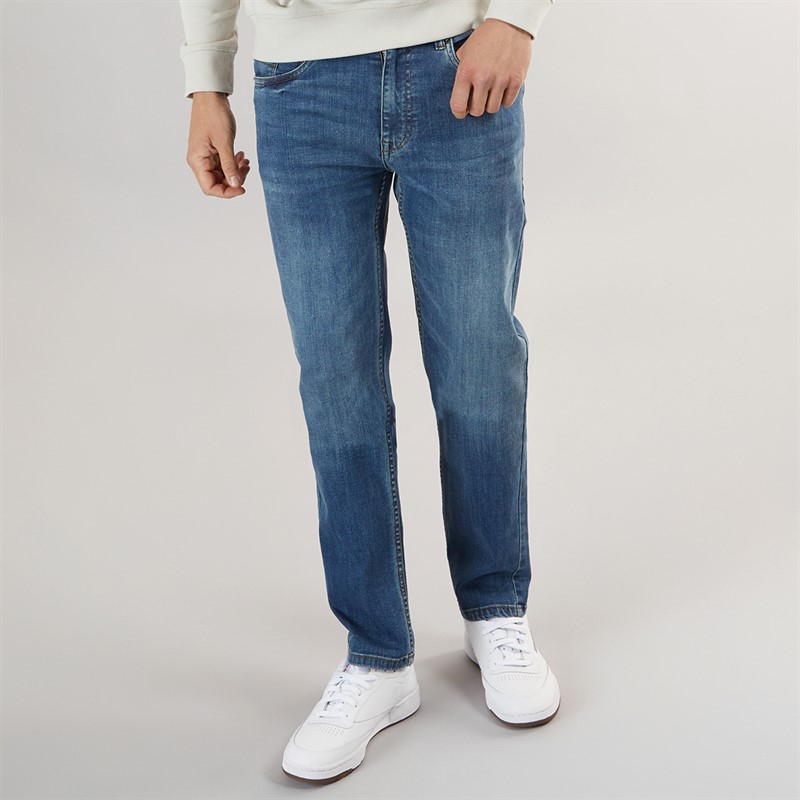 Bewley & Ritch Mens Abingdon Slim Fit Jeans Mid Wash - Size 34/32
