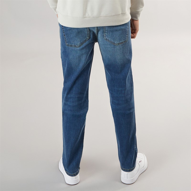 Bewley & Ritch Mens Abingdon Slim Fit Jeans Mid Wash