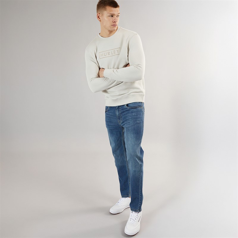 Bewley & Ritch Mens Abingdon Slim Fit Jeans Mid Wash