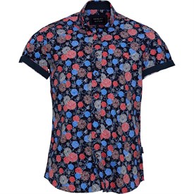 Bewley Ritch Heren Clover Overhemd Met Korte Mouwen Marineblauw bewley ritch kopen in de aanbieding Bewley Ritch Heren Clover Overhemd Met Korte Mouwen Marineblauw bewley ritch kopen in de aanbieding