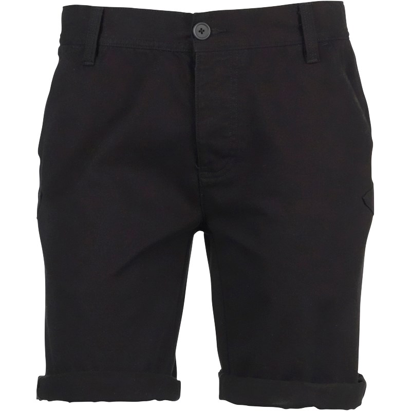Buy Bellfield Mens Chino Shorts Washed Black