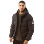 Bellfield Mens Cromwell Hooded Puffer Jacket Black