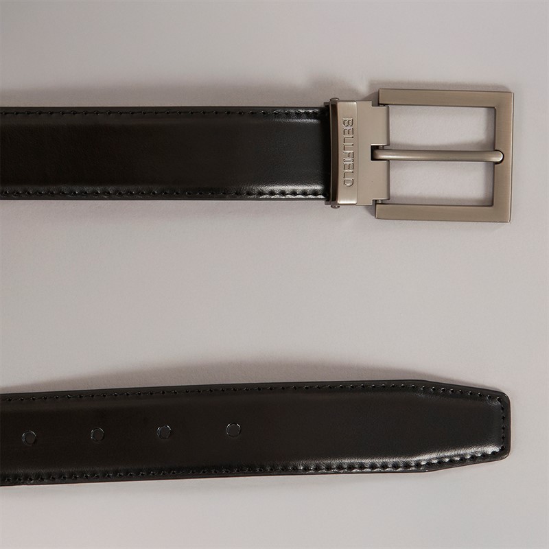 Bellfield Mens Gents Leather Belt Black