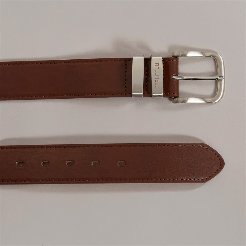 Bellfield Mens Bonded Belt Brown