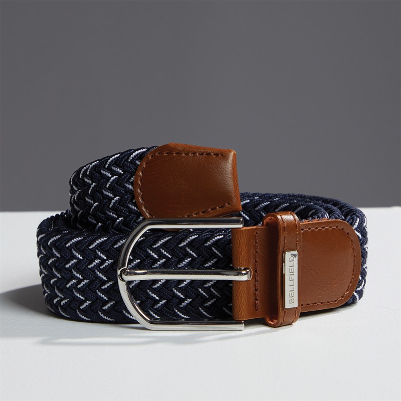 Bellfield Mens Woven Belt Navy